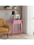 Masif Konik Pembe Raflı Yan Sehpa - Saksılık 1