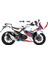 RKS R250 M Power Design Motosiklet Sticker Set Beyaz 1