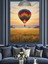 Sıcak Hava Balonu ve Gün Batımı Dekoratif Kanvas - Mdf Ahşap Tablo 2