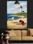 Deniz Feneri ve Sahildeki Martı Dekoratif Kanvas - Mdf Ahşap Tablo 5