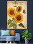 Büyük Ayçiçeği Afişi Sanatsal Dekoratif Kanvas - Mdf Ahşap Tablo 2