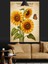 Büyük Ayçiçeği Afişi Sanatsal Dekoratif Kanvas - Mdf Ahşap Tablo 3