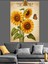 Büyük Ayçiçeği Afişi Sanatsal Dekoratif Kanvas - Mdf Ahşap Tablo 4