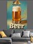 Köpüklü Bira Bardağı Reklam Afişi Dekoratif Kanvas - Mdf Ahşap Tablo 1