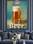 Köpüklü Bira Bardağı Reklam Afişi Dekoratif Kanvas - Mdf Ahşap Tablo 2