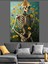 Sarı Çiçekler Içindeki Iskelet Figür Dekoratif Kanvas - Mdf Ahşap Tablo 4