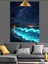 Gece Deniz Dalgalar Gökyüzü Kayan Yıldızlar Dekoratif Kanvas - Mdf Ahşap Tablo 2