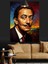 Salvador Dali ve Bıyıkları Portre Ünlü Dekoratif Kanvas - Mdf Ahşap Tablo 1