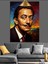 Salvador Dali ve Bıyıkları Portre Ünlü Dekoratif Kanvas - Mdf Ahşap Tablo 2