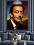 Salvador Dali ve Bıyıkları Portre Ünlü Dekoratif Kanvas - Mdf Ahşap Tablo 3