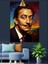 Salvador Dali ve Bıyıkları Portre Ünlü Dekoratif Kanvas - Mdf Ahşap Tablo 5