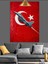 Türk Bayrağı Ay Yıldız ve Savaş Uçağı Dekoratif Kanvas - Mdf Ahşap Tablo 2