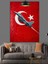 Türk Bayrağı Ay Yıldız ve Savaş Uçağı Dekoratif Kanvas - Mdf Ahşap Tablo 4
