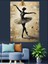Dans Eden Balerin Eskitme Sanatı Dekoratif Kanvas - Mdf Ahşap Tablo 3