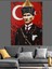 Atatürk Türk Bayrağı Tarihi Dekoratif Kanvas - Mdf Ahşap Tablo 2