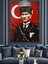 Atatürk Türk Bayrağı Tarihi Dekoratif Kanvas - Mdf Ahşap Tablo 3