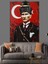 Atatürk Türk Bayrağı Tarihi Dekoratif Kanvas - Mdf Ahşap Tablo 4