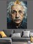 Albert Einstein Yaşlı Portresi Dekoratif Kanvas - Mdf Ahşap Tablo 2