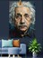 Albert Einstein Yaşlı Portresi Dekoratif Kanvas - Mdf Ahşap Tablo 5