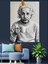 Albert Einstein Kahve Içerken Portre Dekoratif Kanvas - Mdf Ahşap Tablo 2