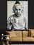 Albert Einstein Kahve Içerken Portre Dekoratif Kanvas - Mdf Ahşap Tablo 3