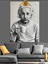 Albert Einstein Kahve Içerken Portre Dekoratif Kanvas - Mdf Ahşap Tablo 4