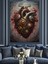 Mekanik Insan Kalbi Anatomik Dekoratif Kanvas - Mdf Ahşap Tablo 1