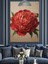 Parlak Kırmızı Şakayık Çiçeği Dekoratif Kanvas - Mdf Ahşap Tablo 1