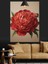 Parlak Kırmızı Şakayık Çiçeği Dekoratif Kanvas - Mdf Ahşap Tablo 4