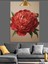 Parlak Kırmızı Şakayık Çiçeği Dekoratif Kanvas - Mdf Ahşap Tablo 5