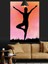 Silüet Dans Eden Kadın Figürü Dekoratif Kanvas - Mdf Ahşap Tablo 3