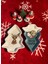 Yılbaşı Temalı 2'li Ağaç Tasarımlı Desenli Seramik Sunum Servis Tabağı 17X12 cm Geyikli ve Noel Babalı 2