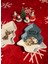 Yılbaşı Temalı 2'li Ağaç Tasarımlı Desenli Seramik Sunum Servis Tabağı 17X12 cm Geyikli ve Noel Babalı 3