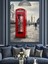 Kırmızı Telefon Kulübesi Londra Dekoratif Kanvas - Mdf Ahşap Tablo 5