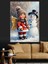 Kardan Adam ve Noel Kız Çocuğu Dekoratif Kanvas - Mdf Ahşap Tablo 3