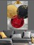 Kırmızı Sarı Siyah Tonlarda Soyut Figür Dekoratif Kanvas - Mdf Ahşap Tablo 5