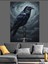 Siyah Kuzgun Karanlık Uçuş Dekoratif Kanvas - Mdf Ahşap Tablo 2