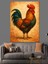 Horoz Canlı Renkler Portresi Dekoratif Kanvas - Mdf Ahşap Tablo 4