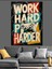 Sıkı Çalış Kazan Afişi Dekoratif Kanvas - Mdf Ahşap Tablo 1