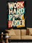 Sıkı Çalış Kazan Afişi Dekoratif Kanvas - Mdf Ahşap Tablo 4