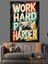 Sıkı Çalış Kazan Afişi Dekoratif Kanvas - Mdf Ahşap Tablo 5