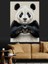 Sevimli Panda Ayı Portresi Dekoratif Kanvas - Mdf Ahşap Tablo 2