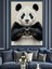 Sevimli Panda Ayı Portresi Dekoratif Kanvas - Mdf Ahşap Tablo 5