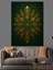 Yeşil Mandala Geometrik Desen Dekoratif Kanvas - Mdf Ahşap Tablo 4