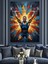 Parlak Işık Yükselen Halterci Dekoratif Kanvas - Mdf Ahşap Tablo 5