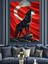 Kurt Türk Bayrağı Silüeti Dekoratif Kanvas - Mdf Ahşap Tablo 5