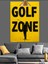 Golf Sahası Sarı Siyah Dekoratif Kanvas - Mdf Ahşap Tablo 4