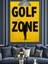 Golf Sahası Sarı Siyah Dekoratif Kanvas - Mdf Ahşap Tablo 5