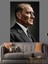 Türkiye Cumhuriyeti Kurucusu Atatürk Dekoratif Kanvas - Mdf Ahşap Tablo 4
