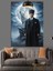 Ay Işığında Atatürk ve Uluyan Bozkurt Dekoratif Kanvas - Mdf Ahşap Tablo 5
